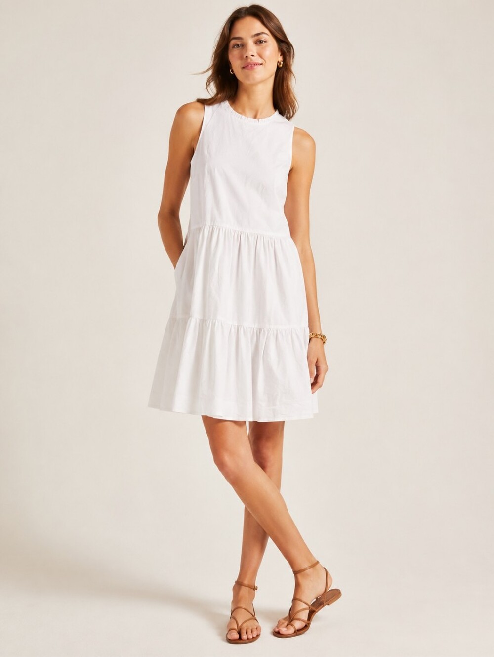 J Crew white dress Cotton Dress Size 6